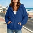 thumbnail image 2 of QQZ 2026 Fall Winter Wrap V Neck Pullover Hoodies For Women, Loose Sweatshirt For Women, Comfy Hoodies For Women With Kangaroo Pocket, 2 of 7