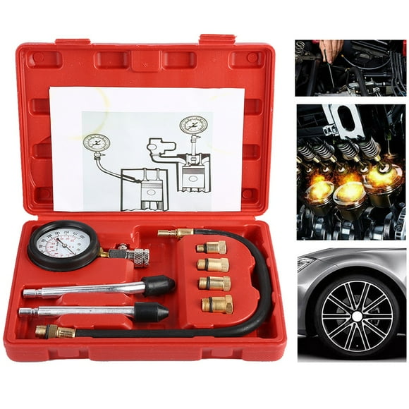 LHCER Gasoline Engine Compression Tester,Gas Engine Cylinder,Gasoline Engine Compression Tester Auto Petrol Gas Engine Cylinder Automotive Test Kit