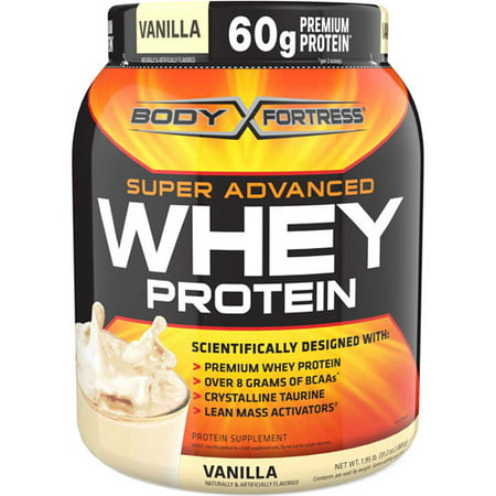 Body Fortress Super Advanced Whey Protein Powder Vanilla 1.95 LB ...