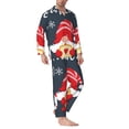 thumbnail image 2 of Naloa Cute Christmas Gnomes (2) Men’s Pajamas Set - Long Sleeve Button Down Sleep Shirt and Pajama Bottoms Sleepwear Set-X-Large, 2 of 7