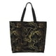 thumbnail image 1 of Fotbe Gold Gloss Outline Floral Bolsa Tote Estética de Lona con Estampado para Mujer - Bolsa Reutilizable de Hombro Casual para Vacaciones, Compras, Trabajo y Gimnasio, 1 of 8