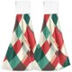 thumbnail image 1 of wonima01 Red Green Plaid Hanging Kitchen Towels Set of 2, Absorbent Soft Hand Towel with Hanging Loop for Bathroom Dorm Farmhouse, 1 of 1