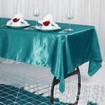 thumbnail image 2 of Balsa Circle 60" x 102" Satin Rectangular Tablecloth Turquoise Table Linen, 2 of 5