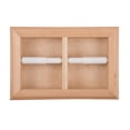 thumbnail image 2 of Boreas Recessed Solid Wood Double Toilet Paper Holder 13.25 X 8.5 - Unfinished, 2 of 5