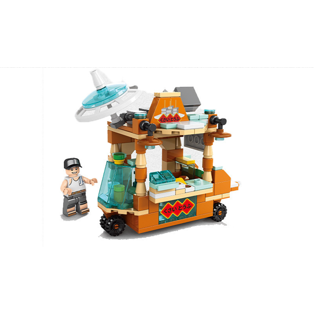 Mini City Street View, Snack Street, Youth Puzzle Small Particles Assembled Toys, Building Blocks Gift-Vinsniv
