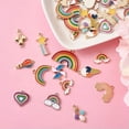 thumbnail image 5 of U8MO 48pcs Rainbow Heart Ice Cream Alloy Enamel Pendants Metal Dangle Charms 14~27mm, 5 of 8