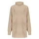 thumbnail image 5 of Suéter de cuello redondo para mujer, jersey de punto de color liso de manga larga y cuello alto, top para mujer, 5 of 6
