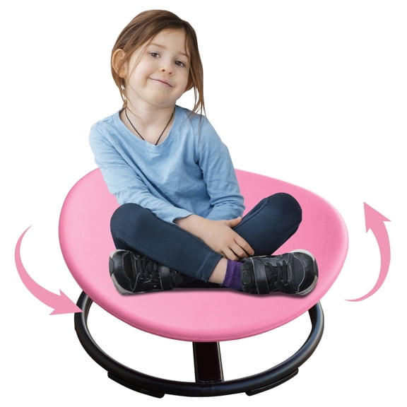 iYofe Sensory Spinning Chair for Kids, 360° Swivel Chair for Autism Toddlers ADHD Children, Body Coordination Training Chair with Safety Non Slip Base for 3-8 Year Olds Gifts, Pink