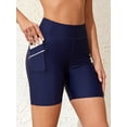 thumbnail image 5 of Sociala Women's Board Shorts High Waist Stretchy Swimsuit Bottom Swim Trunk with Pockrts, 5 of 7