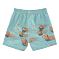 thumbnail image 7 of FORMRS Boys Swim Trunks Quick Dry Mesh Liner Boardshorts Sizes XS-XL, Capybara Splash, 7 of 7