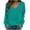 Green-button up blouse, variant on RongHuan Sweatshirt for Women Raglan Long Sleeve V Neck Pullover Sweat Shirts Ladies Fall Lightweight Casual Going Out Tops