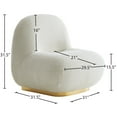 thumbnail image 3 of Meridian Furniture Liam Cream Boucle Fabric Accent Chair, 3 of 6