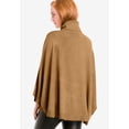 thumbnail image 2 of ellos Women's Plus Size Turtleneck Poncho Sweater - S/1X, Black, 2 of 6