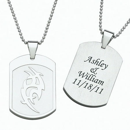 Personalized Planet Stainless Steel Tribal Dog Tag Pendant