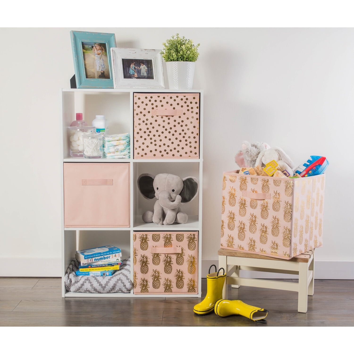 DII Non Woven Fabric Storage Bin Organizer Cube, Small Set, 13x13x13", Pink, 2 Piece