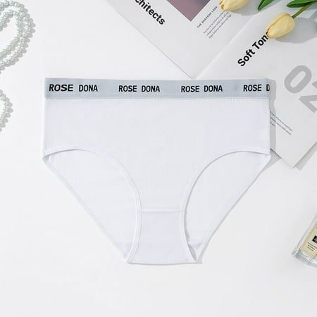 

QWZNDZGRтрусы женские Plus Size Sexy Panties Women Solid Color Breathable Underwear Letter Belt Briefs Panties Elastic Ladies Underwear