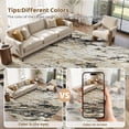 thumbnail image 4 of MICGEEK 8x10 Washable Area Rugs for Living Room, Modern Abstract Printed Rug, Vacuum-Friendly, Non Slip Indoor Rug for Bedroom Dining Room Home Decor Carpet, Black/Gold, 4 of 10