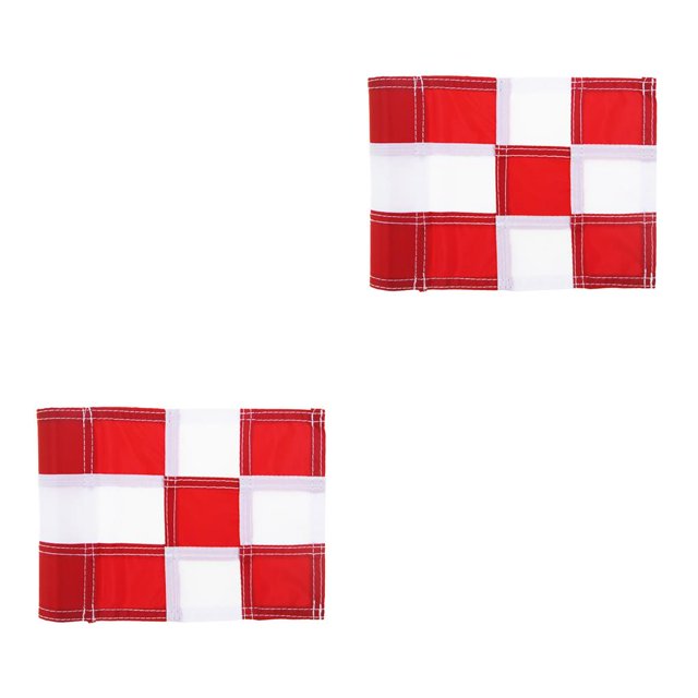 Soidarity Accesorios de Golf para hombres Golfs Putting Green Flags Drop Nylon Plaid Pattern Markers Training Flag Gifts rojo blanco rojo blanco 2piezas Soidarity CBP209017