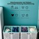 thumbnail image 3 of Foldable Laundry Hamper with Handles, with 2 Compartments, Stable and Stackable, for Clothes and Toy Storage, 50L, White, 3 of 5