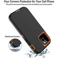 thumbnail image 2 of Entronix Heavy Duty Case Designed for iPhone 12 Shockproof Triple Layer Rugged Case (Orange), 2 of 10