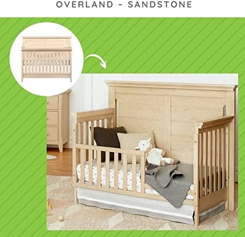 Toddler Bed Safety Guard Rail for Baby Cache Cribs (Sandstone)