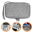 thumbnail image 2 of Bolsa de almacenamiento para disco duro portátil, estuche para guardar cables de datos, estuche con cremallera para auriculares, para viajes, 2 of 5