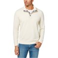 thumbnail image 1 of Tommy Bahama Mens Cold Springs Mock-Collar Henley Sweater, White, Small, 1 of 1