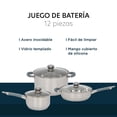 thumbnail image 2 of Bateria De Cocina 12 Piezas Acero con Triple Capa Induccion, 2 of 8