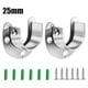 thumbnail image 2 of Hardware 2 Pcs Flange Rod Holder Curtains For Clothes Rod End Supports Round Head Silver Stainless Steel Towel Seat, 2 of 11