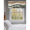 thumbnail image 3 of Abstract Wave Texture Valances for Windows Retro Brown Brown Bump Kitchen Valance Curtain Rod Pocket Small Curtains for Cafe Bathroom Laundry Basement 60" x 18", 3 of 8