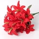 thumbnail image 1 of Lirio artificial 10 cabezas Lirio falso Flor artificial Decoración para fiesta de boda Ramo Hogar Hotel Oficina Jardín Artesanía Decoración artística Rojo-Rojo- Sailing Electrónica, 1 of 4