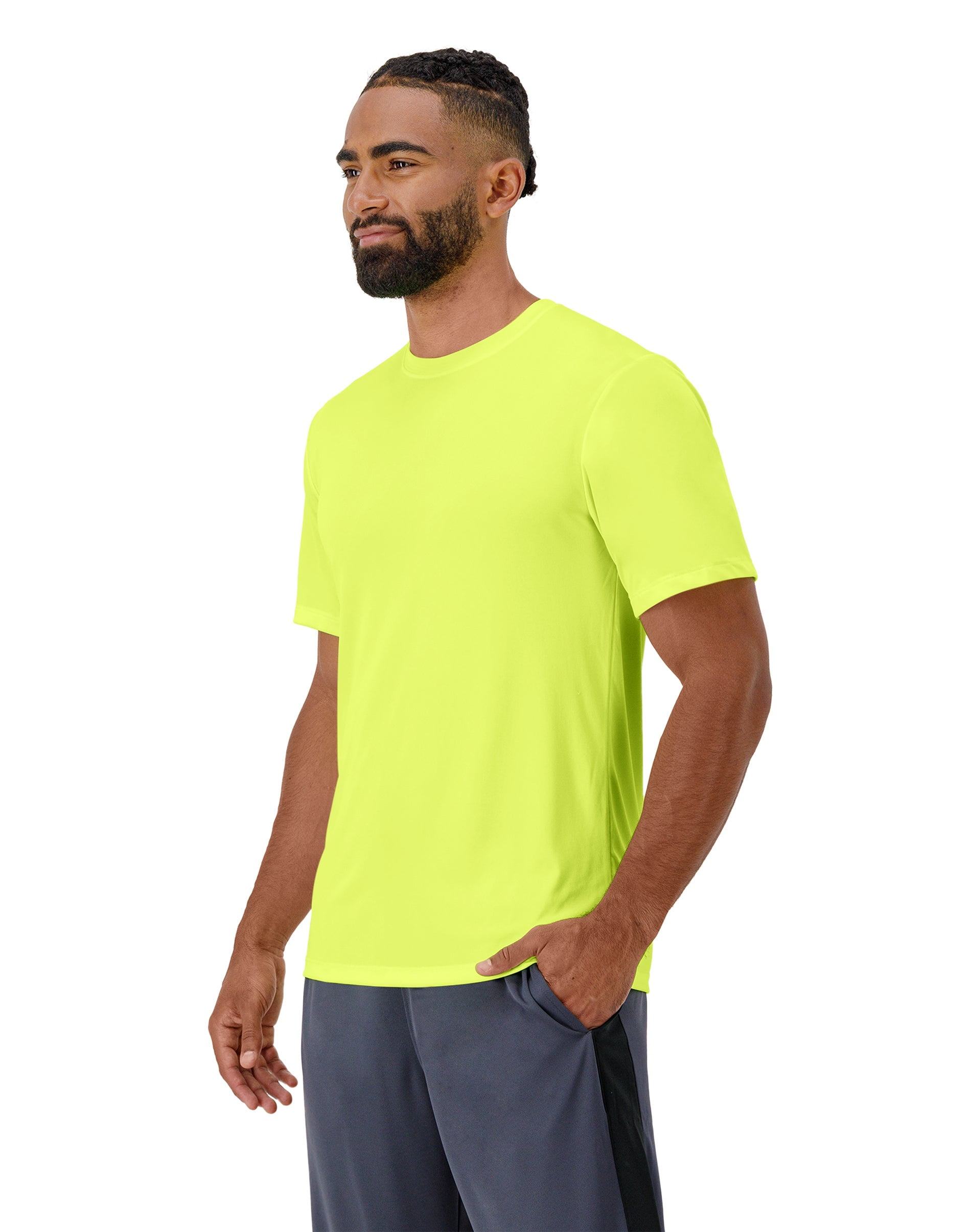 Hanes Sport Cool DRI Men's Performance T-Shirt Safety Green 2XL