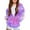 Purple, variant on SGFCWSX Girls Oversized Hoodies Kids Zip Up Sweatshirts Fashion Print Sweatshirt Jacket Orange Size 10 Years