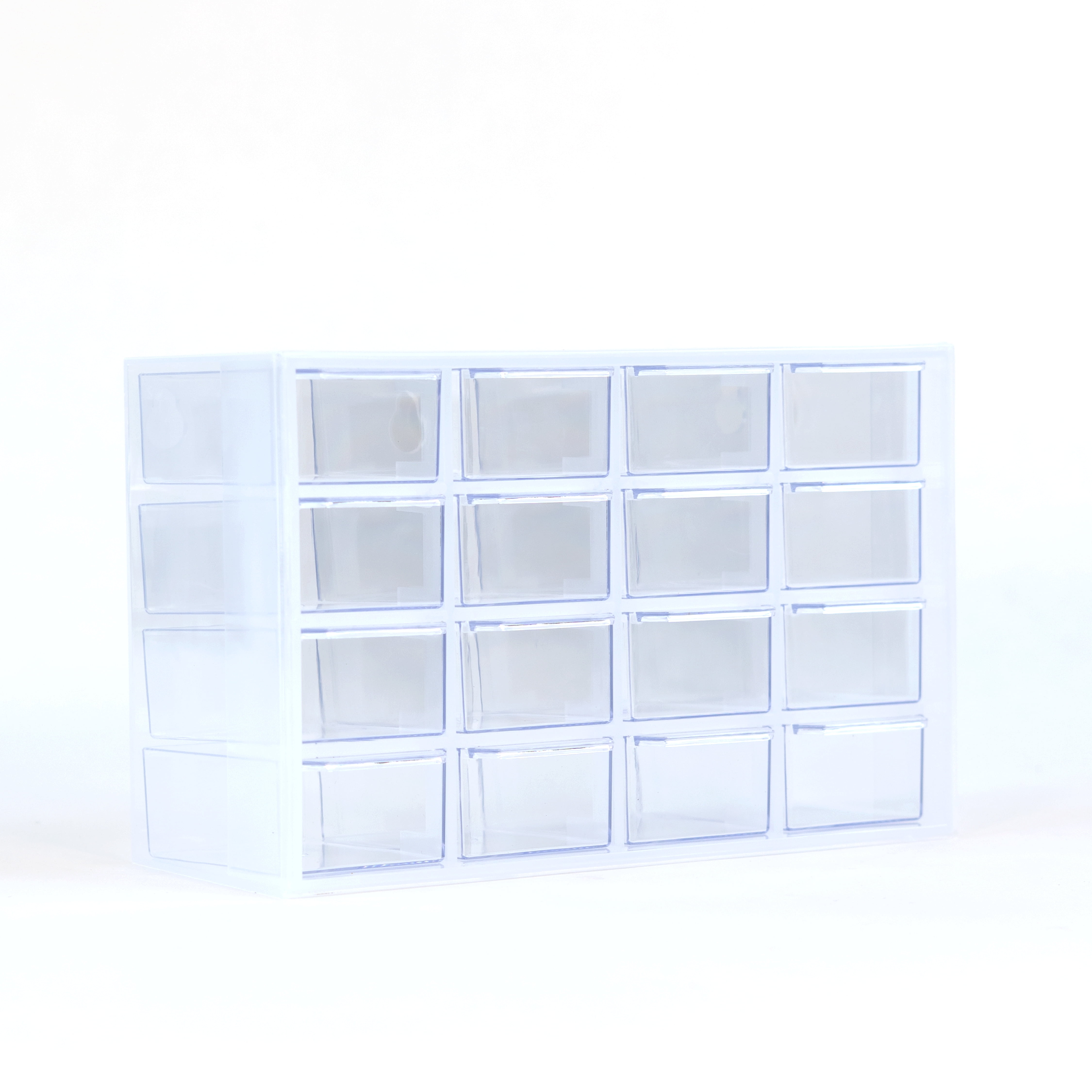 Everything Mary Clear 16-Drawer Organizer – Wall-Mountable Plastic Storage Cabinet for Crafts, Jewelry, Beads  Small Parts