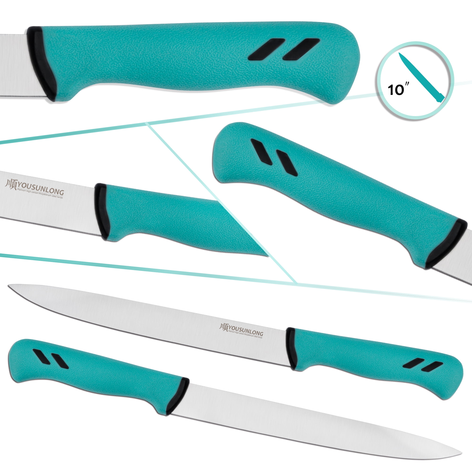 YOUSUNLONG 10 Inch Sashimi Knife - Sharp Carving Kitchen Knife for Meat & Beef