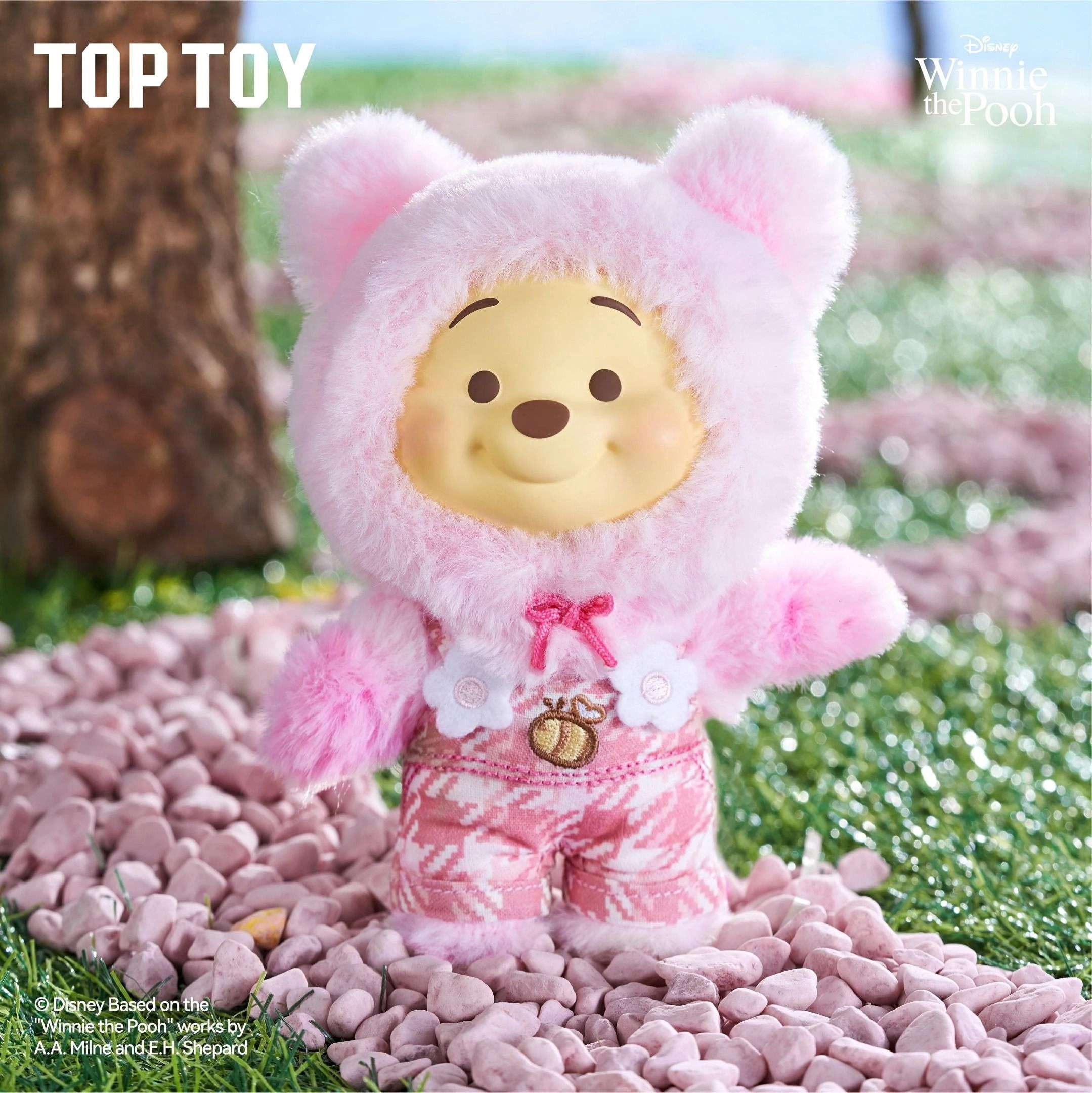 TOPTOY Disney Winnie the Pooh Candy Bear Series Vinyl Plush Keychain Blind Box