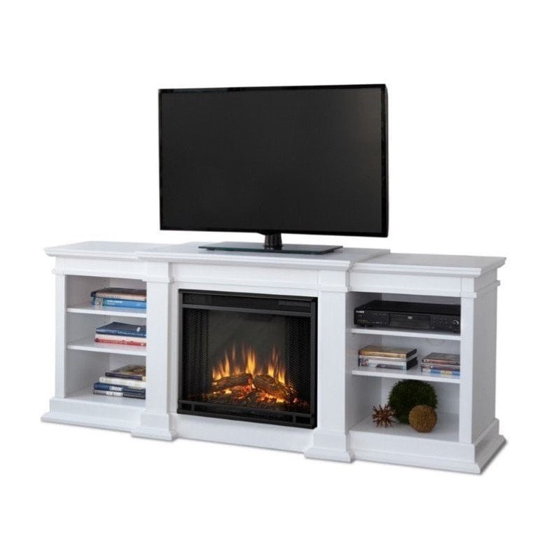 Real Flame Fresno Electric Fireplace Tv Stand In White Walmart