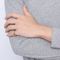 thumbnail image 3 of 6mm Men Two Tone Rotatable Spinner Engagement Band Ring Gold, 3 of 5