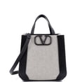 thumbnail image 1 of Pre-Owned VLogo Signature Tote Bag Canvas and Leather Mini By Rebag, 1 of 7