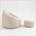 thumbnail image 6 of Adult Bean Bag Chair with Footrest – Soft High-Density Foam Lazy Sofa | Microfiber | Bowl Shape, 6 of 26