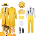 thumbnail image 4 of Película La Máscara Cos Jim Carrey Disfraz de Cosplay Trajes Ropa Amarilla Máscara Trajes Fiesta de Carnaval de Halloween Traje Para Hombres Juego de Roles, 4 of 5