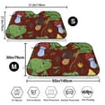 thumbnail image 3 of Haiem Frogs and Mushrooms Car Windshield Sun Shade - Blocks UV Rays Sun Visor Protector, Sunshade to Keep Your Vehicle Cool, Universal Fit SUV Van Sedan-Medium, 3 of 7