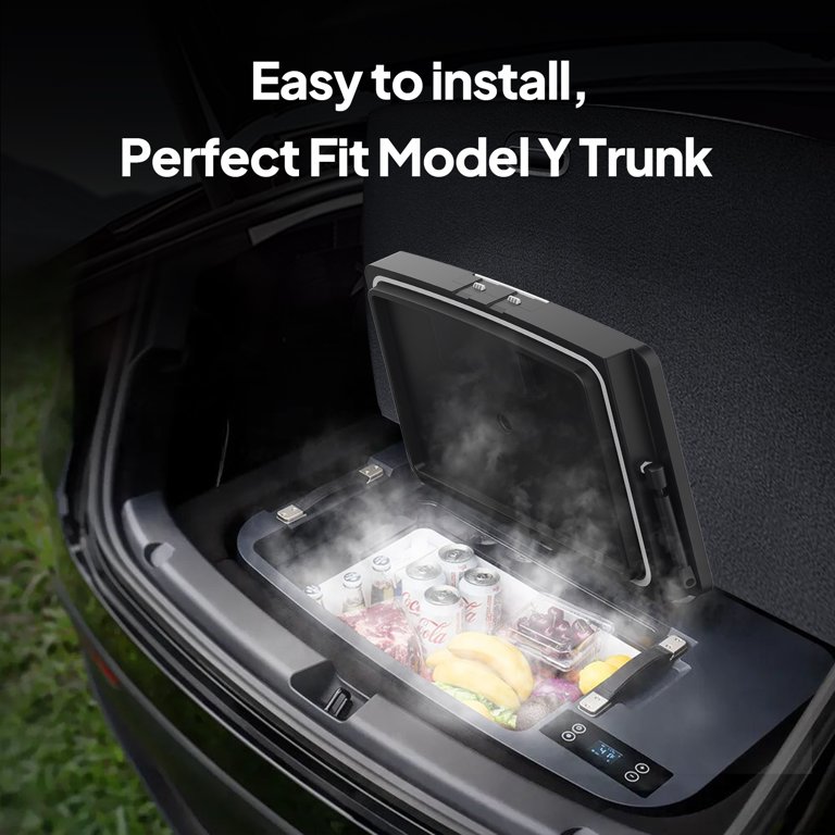 Tesla Model Y Portable Car Freezer, 12V Travel Cooler, 35QT