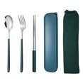 thumbnail image 1 of Nvzi 5pcs Cutlery Set Stainless Steel Flatware , Food-Grade Serving Cutlery Set Tableware Eating Utensils Set,Silvery Green, 1 of 5