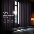 thumbnail image 5 of HPD Half Price Iris Faux Linen Room Darkening Curtains for Bedroom & Living Room Curtains (1 Panel), Window Curtains 108 inches long, Rod pocket curtains & drapes, 50W X 108L, 5 of 11