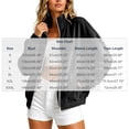 thumbnail image 3 of Smupbvky Womens Velour Zip Up Bomber Coat Stand Collar Long Sleeve Oversized Jacket Fall Winter Casual with Pockets (M, Black), 3 of 8