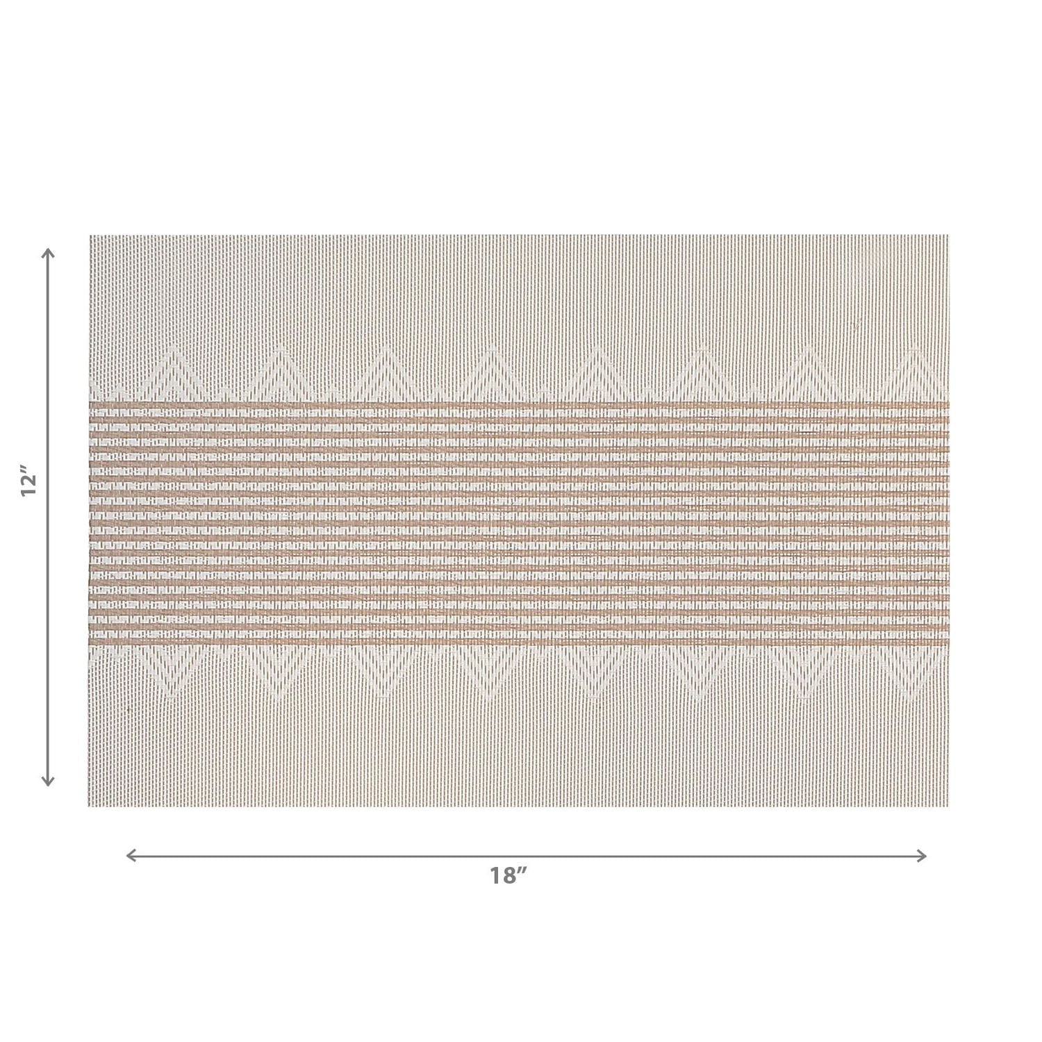 IH Casa Decor Vinyl Placemat Diamond Band White - Set of 12