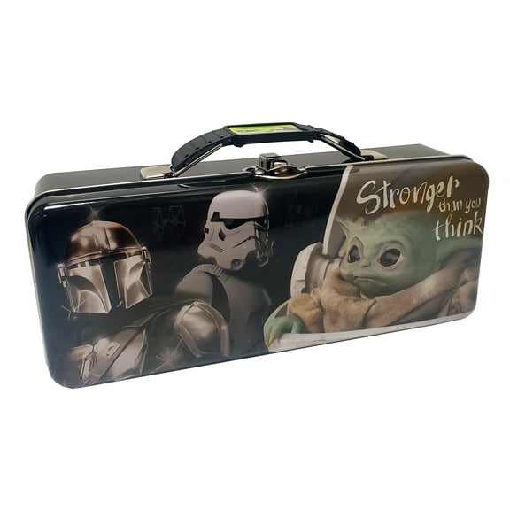 Star Wars Tool Tote with Clasp and Hinge and Handle.  Tin Plate Steel, 3 and up, Party