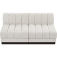 thumbnail image 4 of Meridian Furniture Quinn 64" 2-Piece Contemporary Fabric Modular Sofa in Cream, 4 of 11