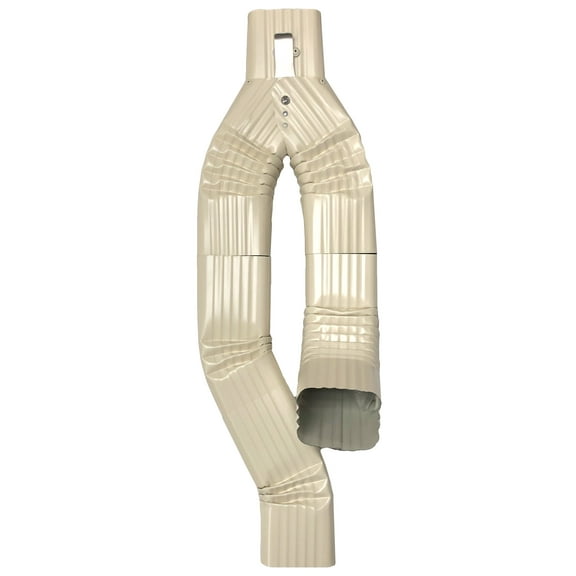 Inline Downspout Diverter for Rain Barrels (3X4, CLASSIC CREAM)